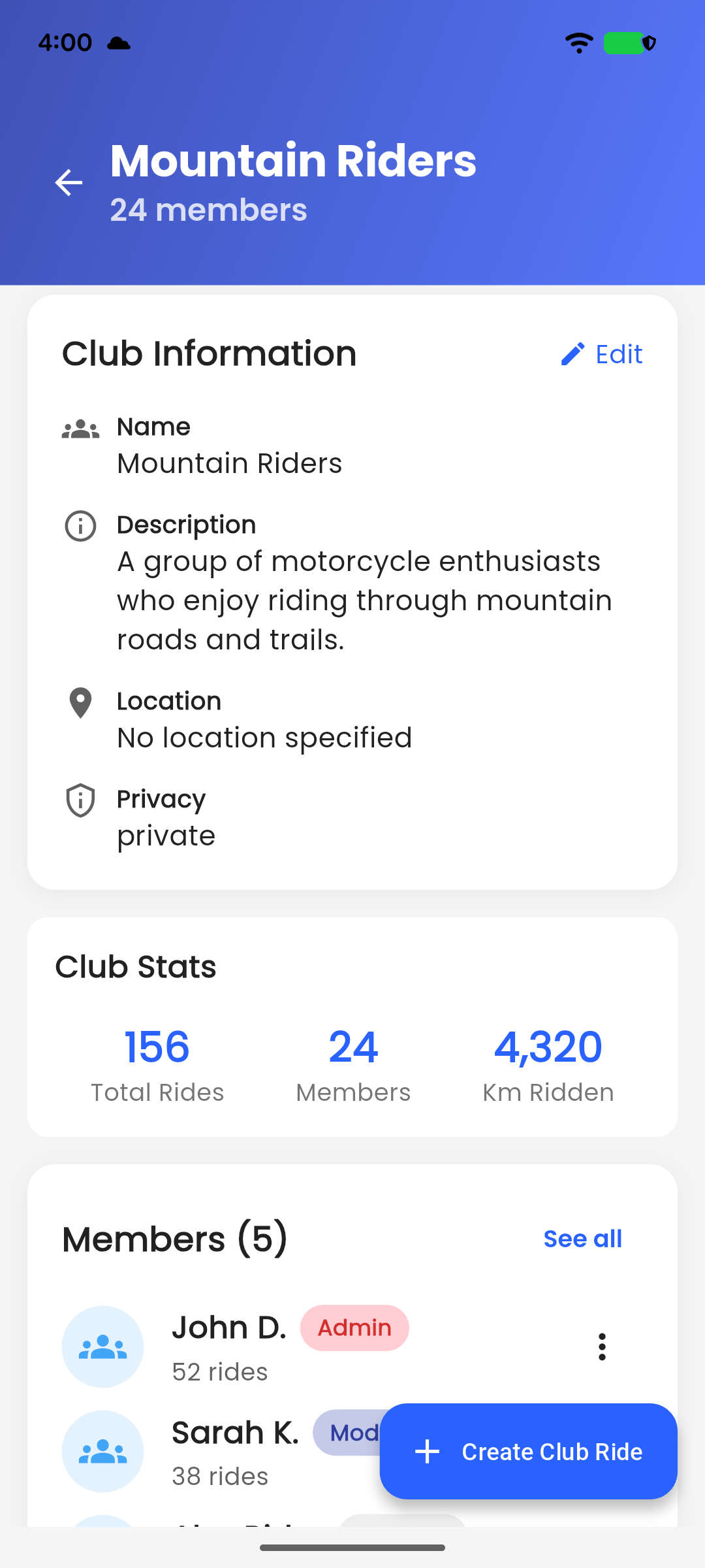 Club Management